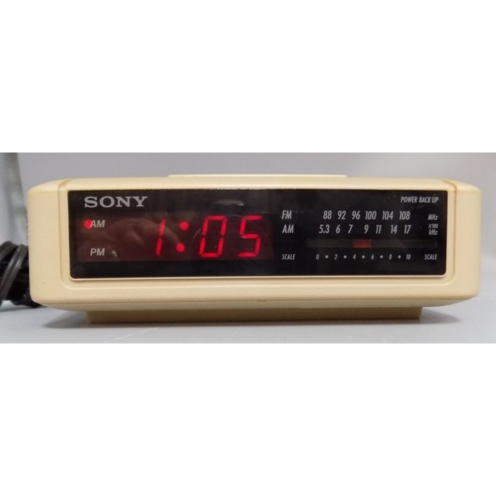 Vintage Sony ICF-C240 Dream Machine Alarm Clock Radio Beige Tested Working Video